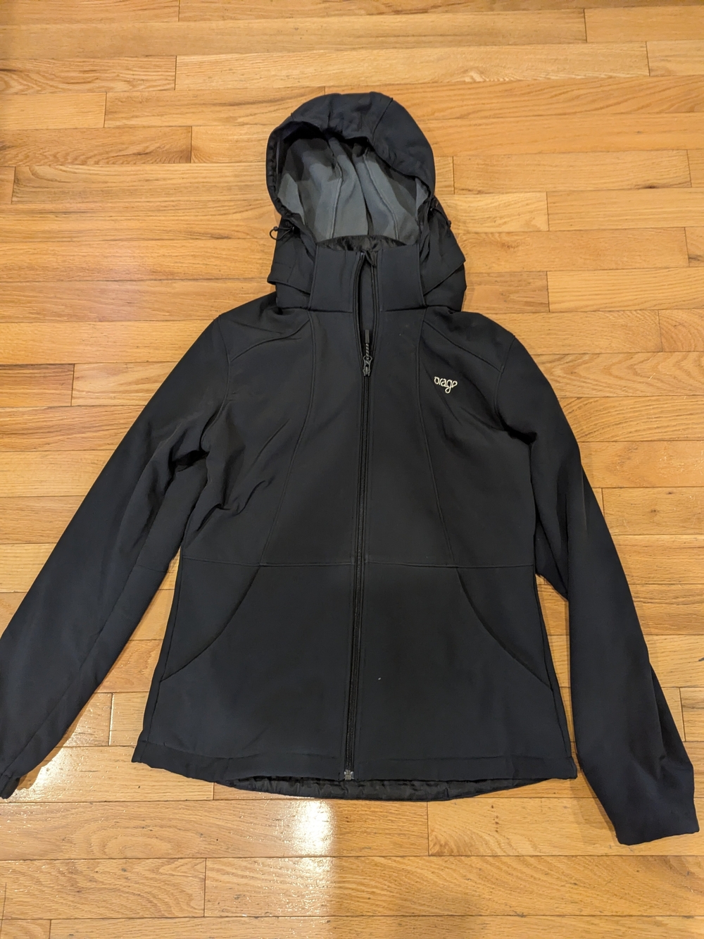 Orage Women's Softshell Black Hooded Performance Softshell Jacket